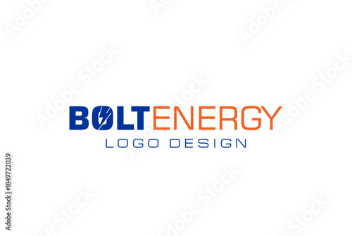 Modern and dynamic energy company logo design featuring a stylized lightning bolt symbol, representing power and electricity for branding applications and corporate identity