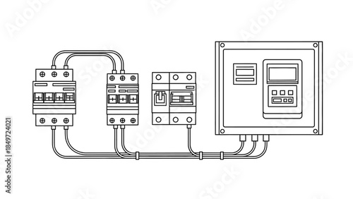 Vector illustration of a digital security lock with key and password access icon