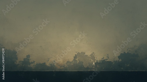 Abstract background with green & dark gray tones, soft clouds creating foggy hazy cinematic effect, textured surface for posters, web designs & creative visual projects.