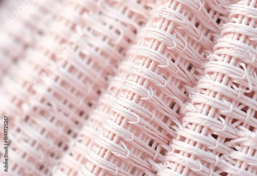 Crisp, subtly uneven weave; soft, matte sheen, soft, design