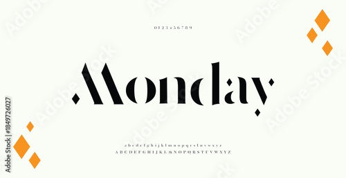 Elegant alphabet letters serif font and number. Luxury Classic Lettering Minimal Fashion. Typography fonts regular uppercase, lowercase and numbers. vector illustration