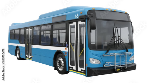 Photos Isolated Public Transportation Bus, Modern Articulated Urban Vehicle for Commuti