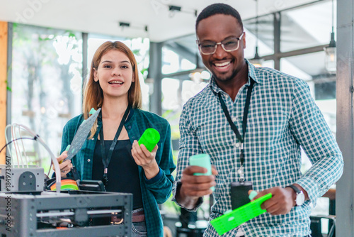 Two Product Designers Testing 3D Printed Prototypes