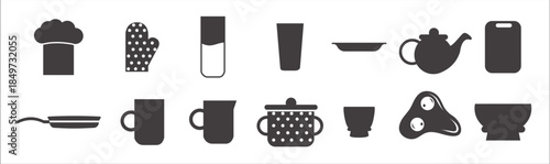 Modern Kitchenware Utensils Vector Pack for Cooking and Culinary Designs.