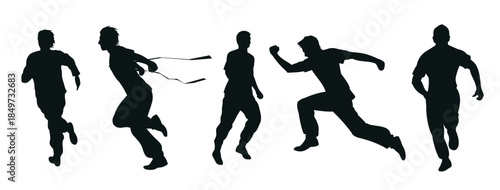 runner siluetas vector