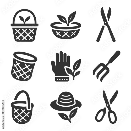 Gardening tools and accessories collection for outdoor plant care.