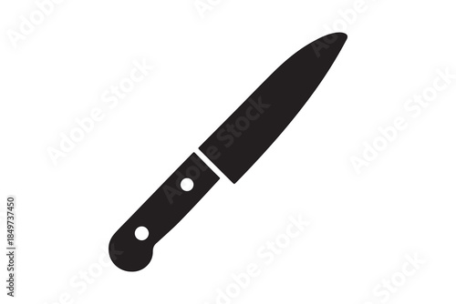 Single kitchen knife icon isolated on transparent background for design use