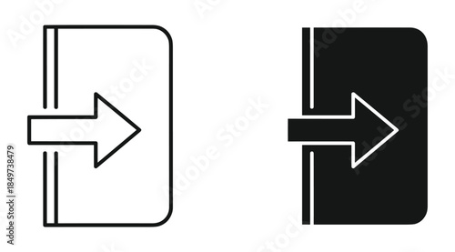 Simple Door Open Arrow Sign