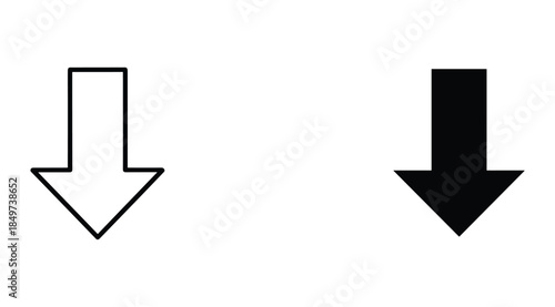 Downward Arrows White Black