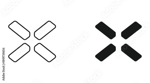 Black and white pill icon design