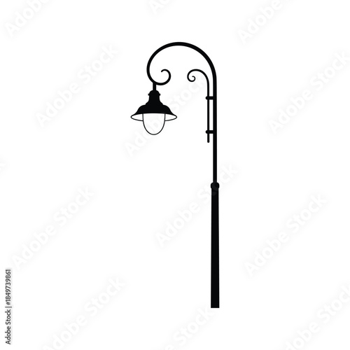 Vintage street lamp illustration