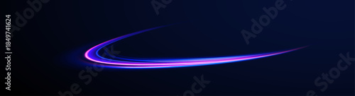 Motion streak line vector light futuristic bright abstract city.
