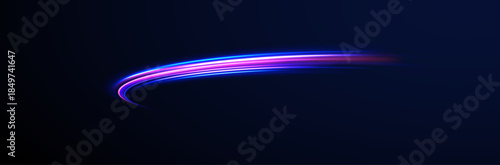 Light motion line road swirl color streak abstract city.
