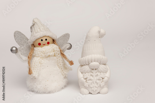 Christmas Ornaments on White Background