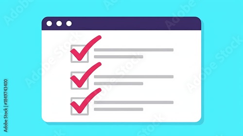 check list web template animation
