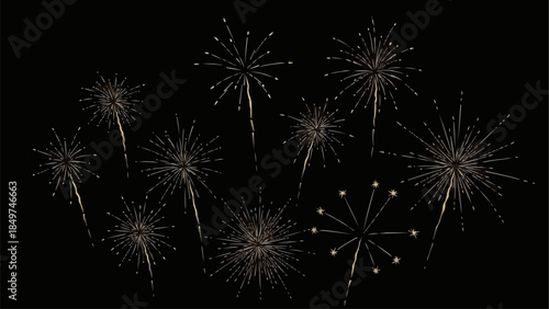 fireworks in the night sky