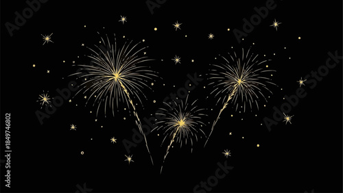 fireworks on the night sky