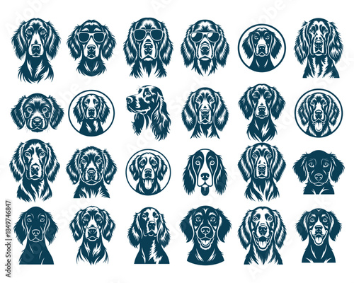 Irish Setter Dog Face Svg