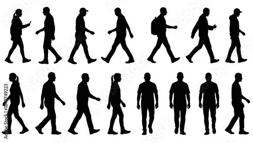 silhouettes of people