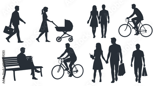 silhouettes of people