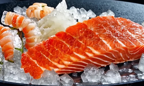 Filet ikan salmon segar 
