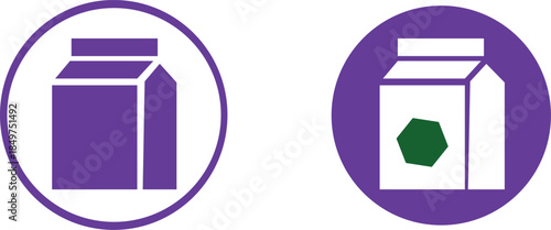 Paper bag icons set.Bakery Packaging Icons. Solid vector icons of bakery and food service packaging: paper bakery bag, cupcake box, sandwich wrap icon,Fertilizer icons illustration.