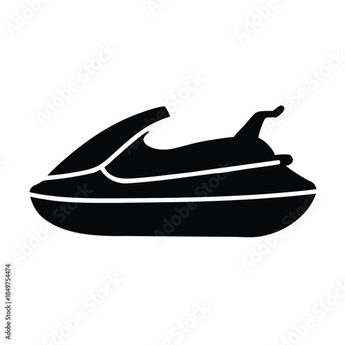 Jet ski watercraft simple icon