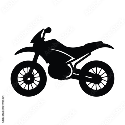 Motorcycle Silhouette Vector Design For Extreme Sports And Vehicle Graphics