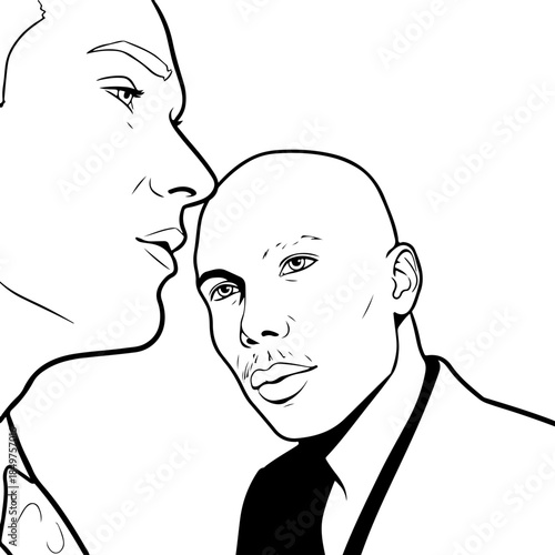 A man skeptical towards another man meme 