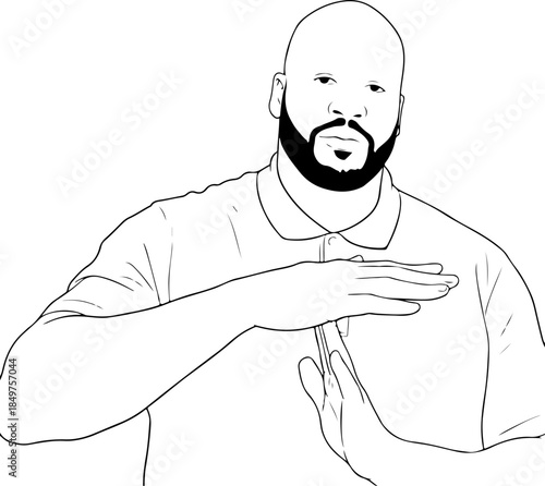 Man with a time out pose meme