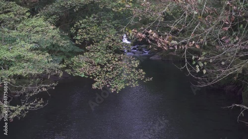 菊池渓谷の黎明の滝の風景（菊池市）