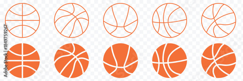 basketball set icon. Basketball icon. outline and filled vector illustration. Sport equipment symbol Line art editable icon. sports, icon, graphic, design, vector, illustration, simple, orange, black 