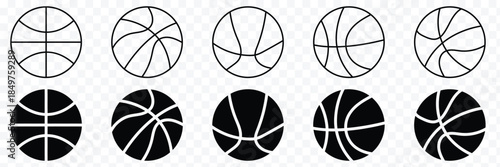 basketball set icon. Basketball icon. outline and filled vector illustration. Sport equipment symbol Line art editable icon. sports, icon, graphic, design, vector, illustration, simple, orange, black 