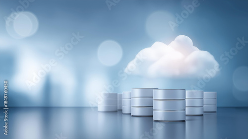 Cloud storage technology visualization, online data repository, internet-based file storage, digital information backup, remote server access, distributed computing infrastructure,