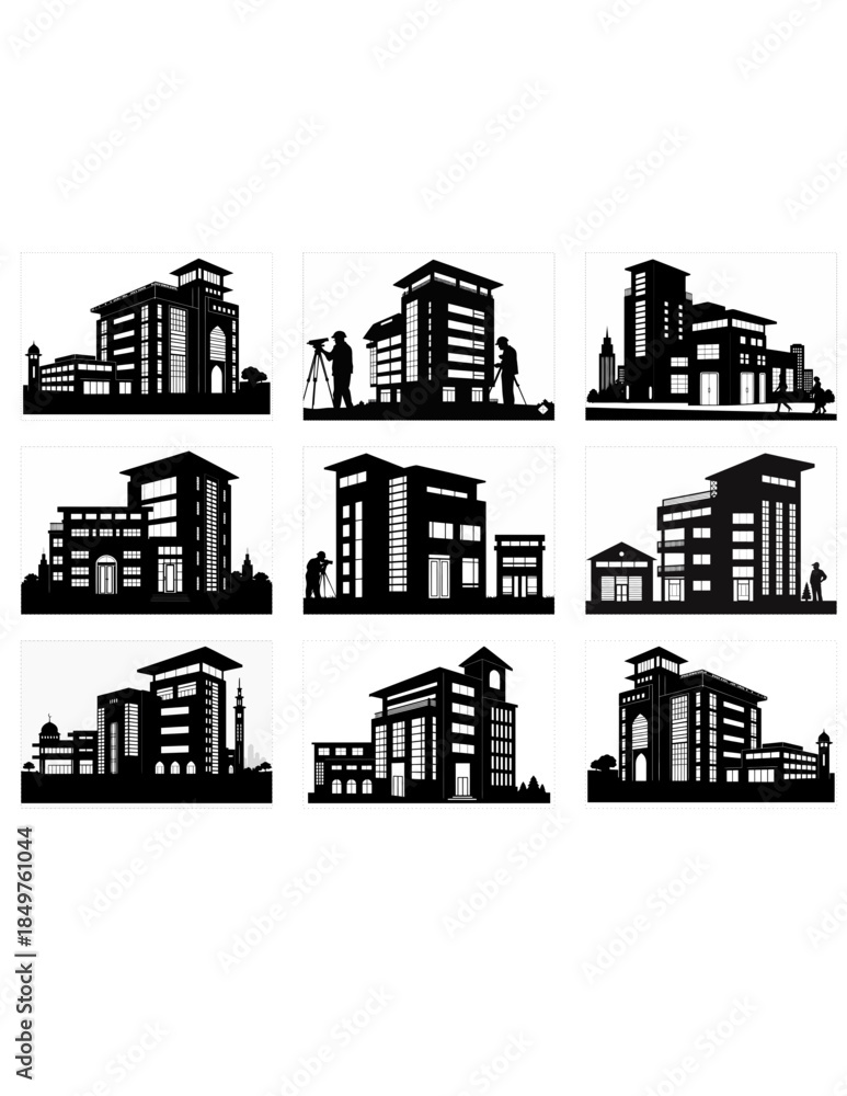 Fototapeta premium set of buildings