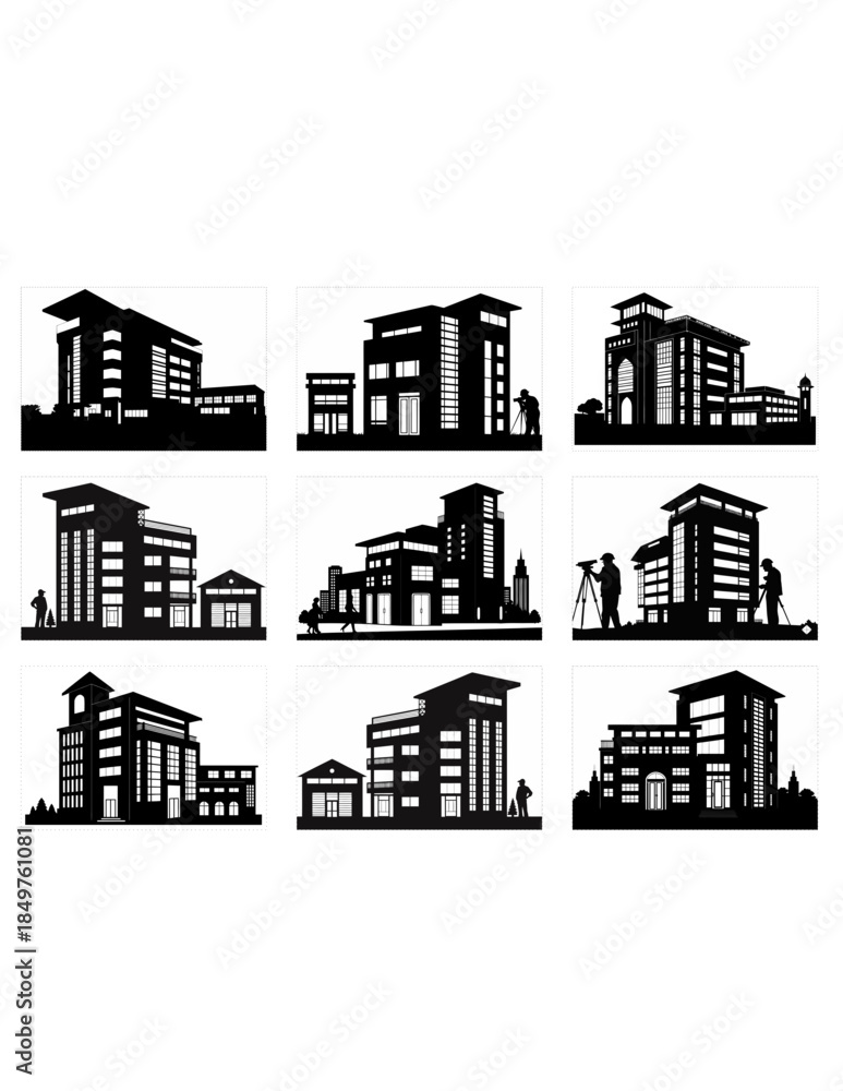 Fototapeta premium set of buildings