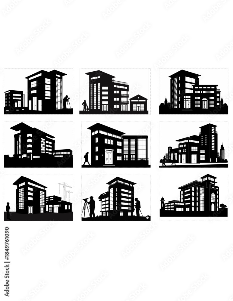 Fototapeta premium set of buildings