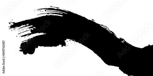 Vector grunge brush strokes texture rough black scratches for wallpaper, grunge texture background and artistic illustration, Brush stroke paint boxes on white background, Dry border in Black