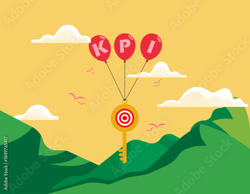 KPI. key performance indicator measurement to evaluate success or meet target