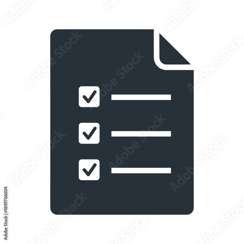 Checklist document with three checked boxes