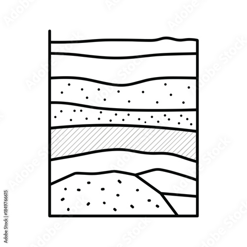 Geological cross section diagram