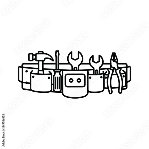 Tool belt with various tools
