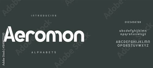  Aeromon luxury modern font alphabetical vector set