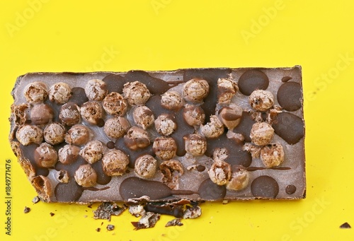 Aero Bubbly Milk Chocolate on yellow background