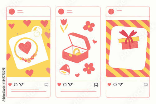 instagram carousel template with ideas for romantic