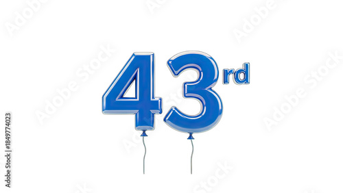 43rd Anniversary Balloon Celebration - White Background
