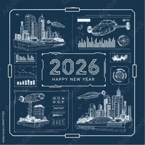 2026 New Year Smart City Technology Blueprint Data Analytics Dashboard