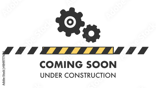 gears and cogs coming soon animation 4k looping