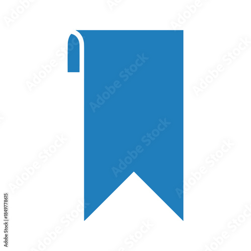 Blue bookmark icon on white background