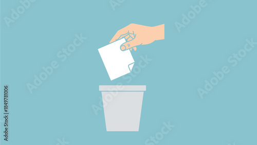 A blue ribbon with a checkmark icon symbolizing approval and validation on a white background from a straightforward viewpoint.